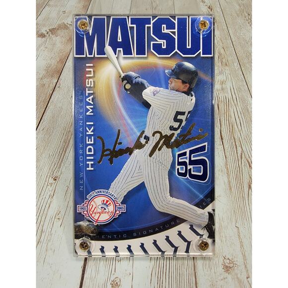 Hideki Matsui 55 2003 Authentic Images NY Yankees Autographed 100th Anniversary - Picture 1 of 6